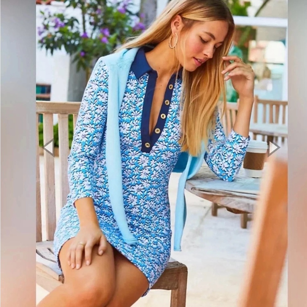 Lilly Pulitzer Blue and White Swim Coverup